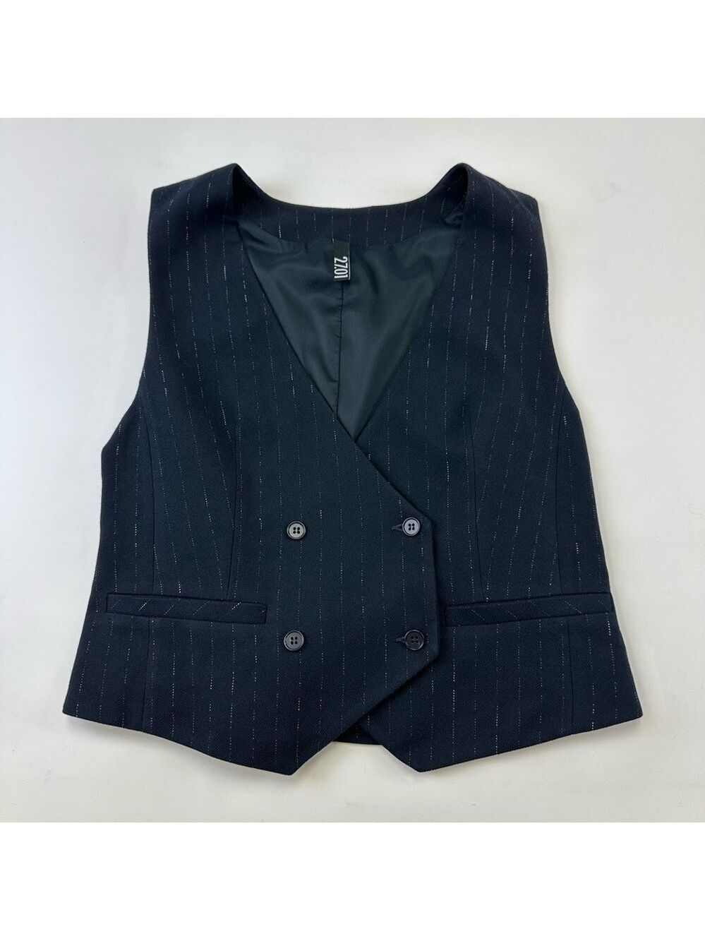 double breasted womens vest Medium pinstripe lined Heritagecore classic
